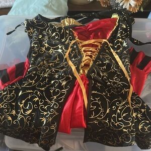 Elegant Black and Gold adult pirate Costume
